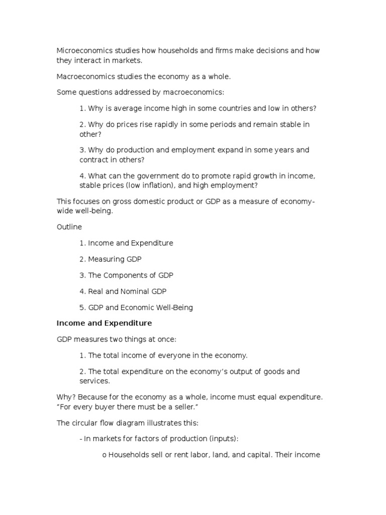 Understanding GDP and Economic Dynamics | PDF