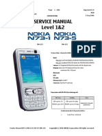 Nokia N73 Service Manual (Level 1,2)