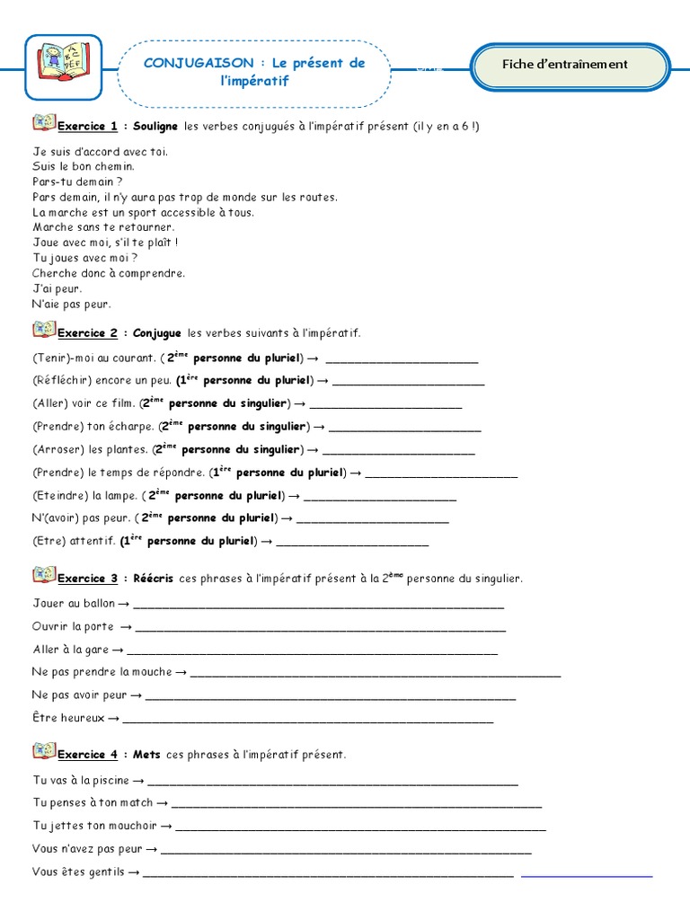 Exercice Sur L Impératif En Espagnol Fiche 9 Le Present de L Imperatif | PDF | Nombre grammatical | Verbe