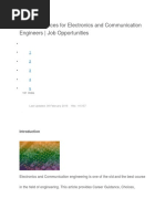 Careers Choices for Electronics and Communication Engineers