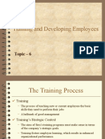 Training and Developing Employees: Topic - 6