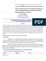 "Modulize" The Practicing and Experiment in The Curriculum of Biology: To Enhance The Effectiveness in Training The Habit and Skill of Self-Study For Biological Students in Vietnam