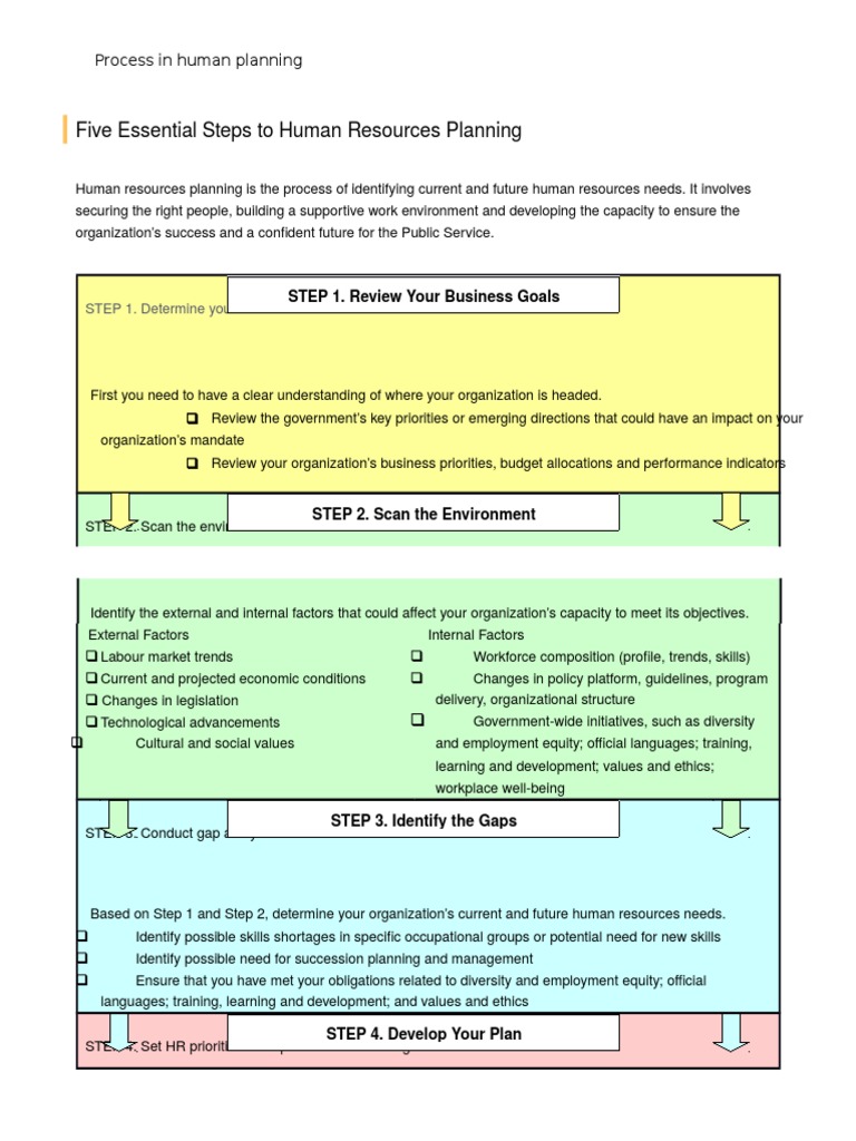 First Step in Human Resource Planning | PDF | Business