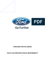 Ford India P LTD CSR POlicy