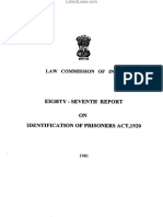 Law Commission Report No.87 - Identification of Prisoners Act, 1920