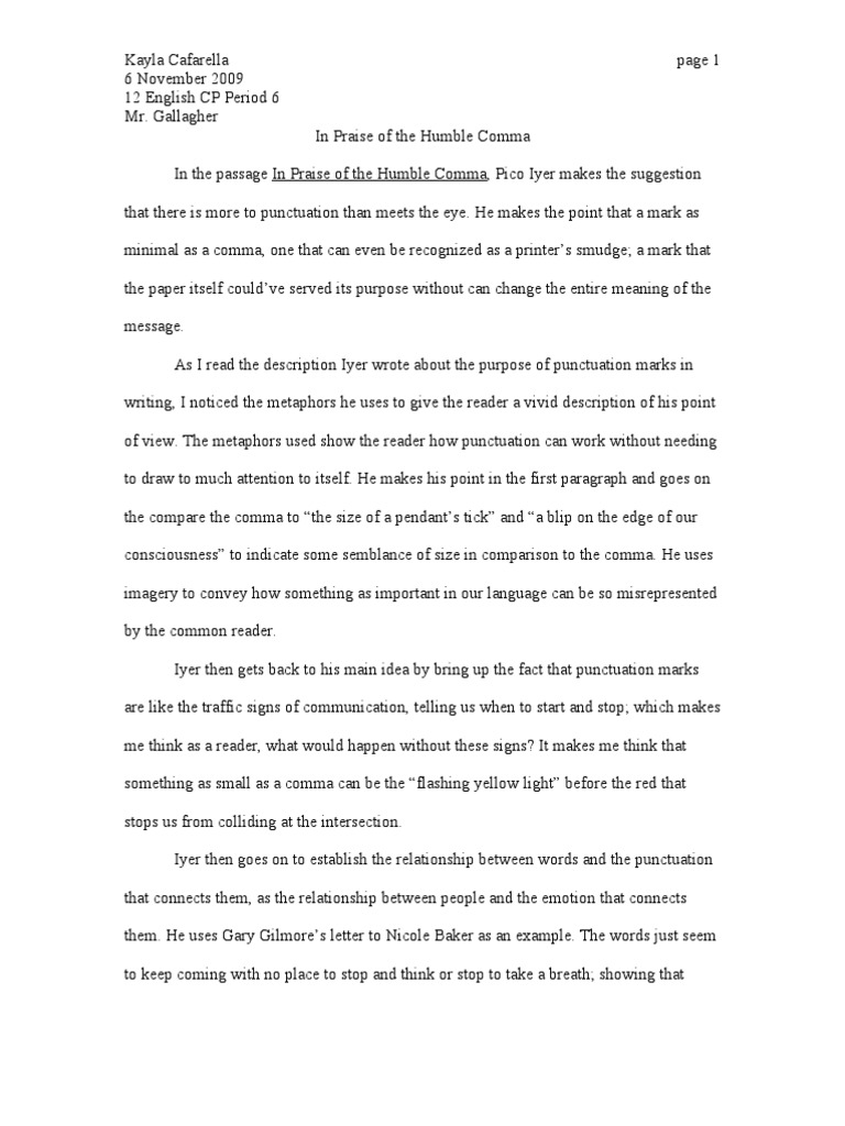 In praise of the humble comma purpose image