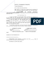 deed of assignment with waiver of rights philippines