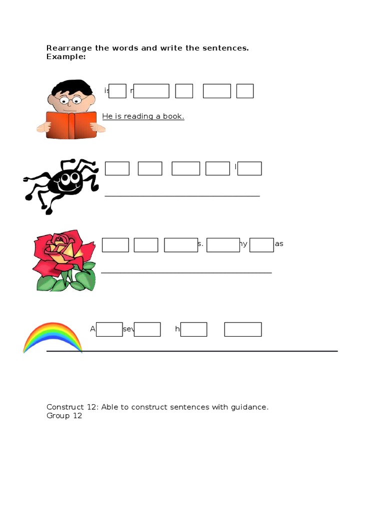 Sentence Rearrangement Practice | PDF | Language Arts & Discipline ...