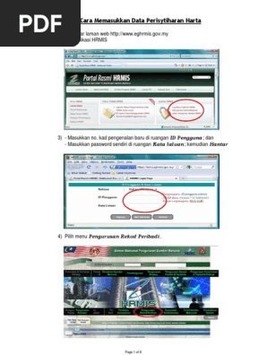 Cara Cara Mengisi Harta Hrmis Pdf