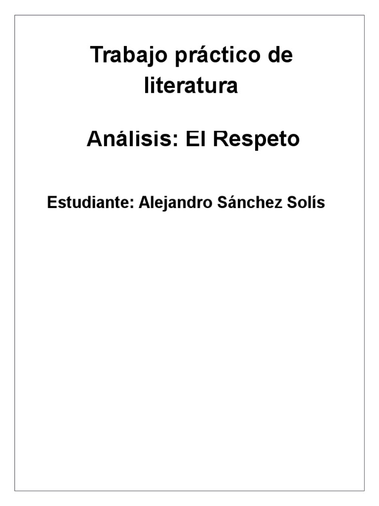El Valor del Respeto en la Sociedad | PDF | Conceptos psicologicos ...