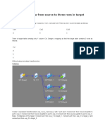 Split single row source to three rows target