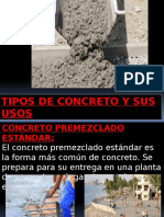 tipos de concreto y sus usos