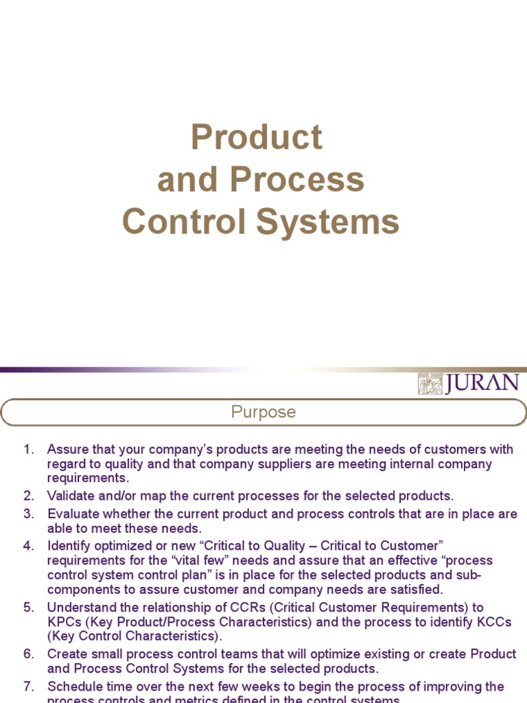 Creating Product and Process Control Systems PDF Business Process