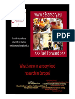 Www.e3sensory - Eu: What's New in Sensory Food Research in Europe?