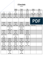 Class Schedule 06 26 16