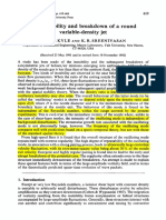 Kyle, Sreenivasan - The Instability and Breakdown of A Round Variable-Density Jet (1993)