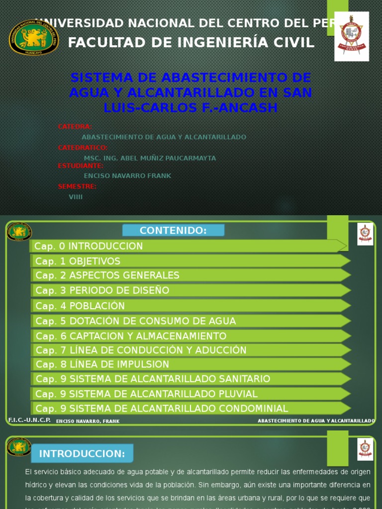 Sistema de Abastecimiento de Agua y Alcantarillado | PDF | Red de ...