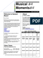 Itec 7530 - Parent Newsletter and Seating Chart