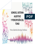 Sonido, Sistema Auditivo y Percepción Del Tono