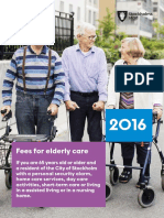 Engelsk Broschyr - Fees For Elderly Care 2016