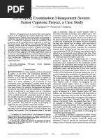 Developing Examination Management System Senior Capstone Project A Case Study