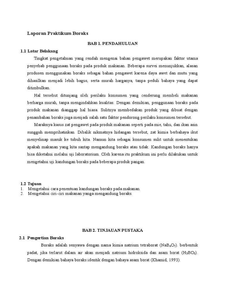 Praktikum Boraks Praktikum Boraks