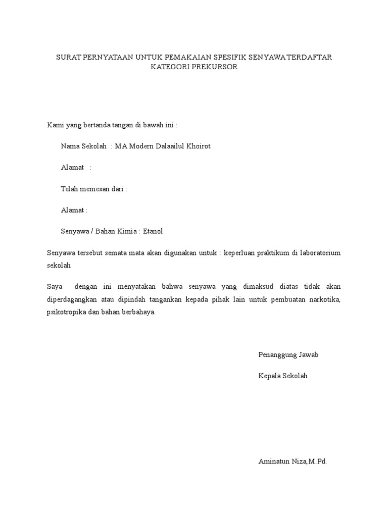 Surat Ijin Pembelian iBahani Lab Surat Ijin Pembelian iBahani Lab