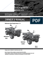 72 OWNERS MANUAL - WD250U-L - Wilderness Trail 250cc ATV Owners Manual Canadian Model VIN Prefix LLCL