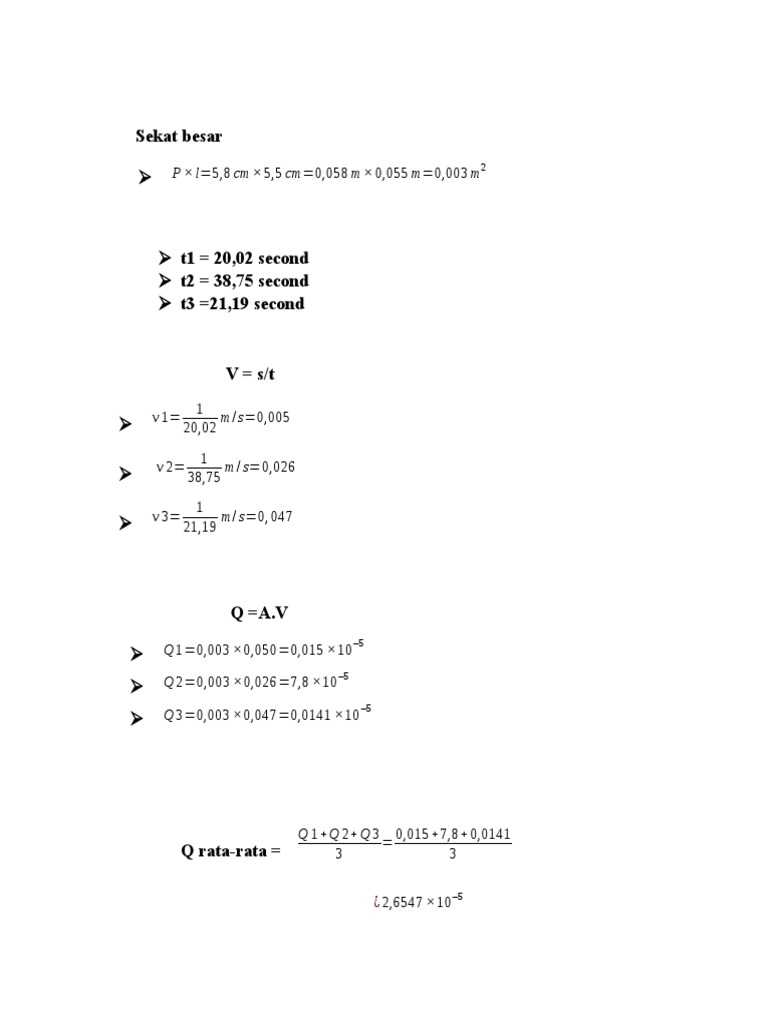Flow Rate Calculations for Various Partitions | PDF