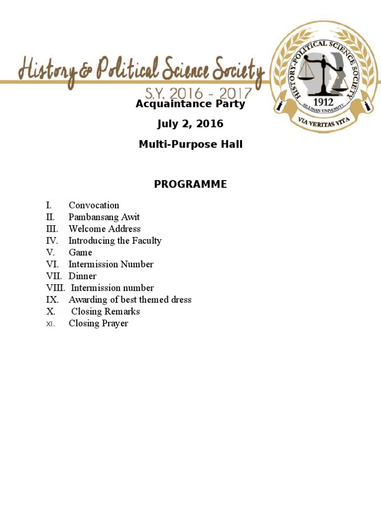 1st General Assembly | PDF | Social Science | Travel