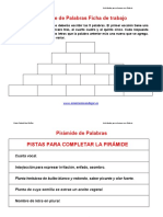 ACTIVIDADES DISLEXIA PIRÁMIDE DE PALABRAS 1 Ficha de Trabajo PDF