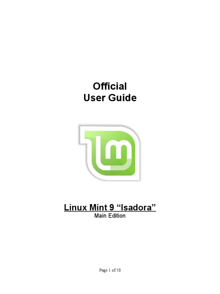 Official User Guide: Linux Mint 9 "Isadora" | PDF