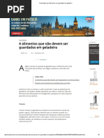 6 Alimentos Que Não Devem Ser Guardados Em Geladeira