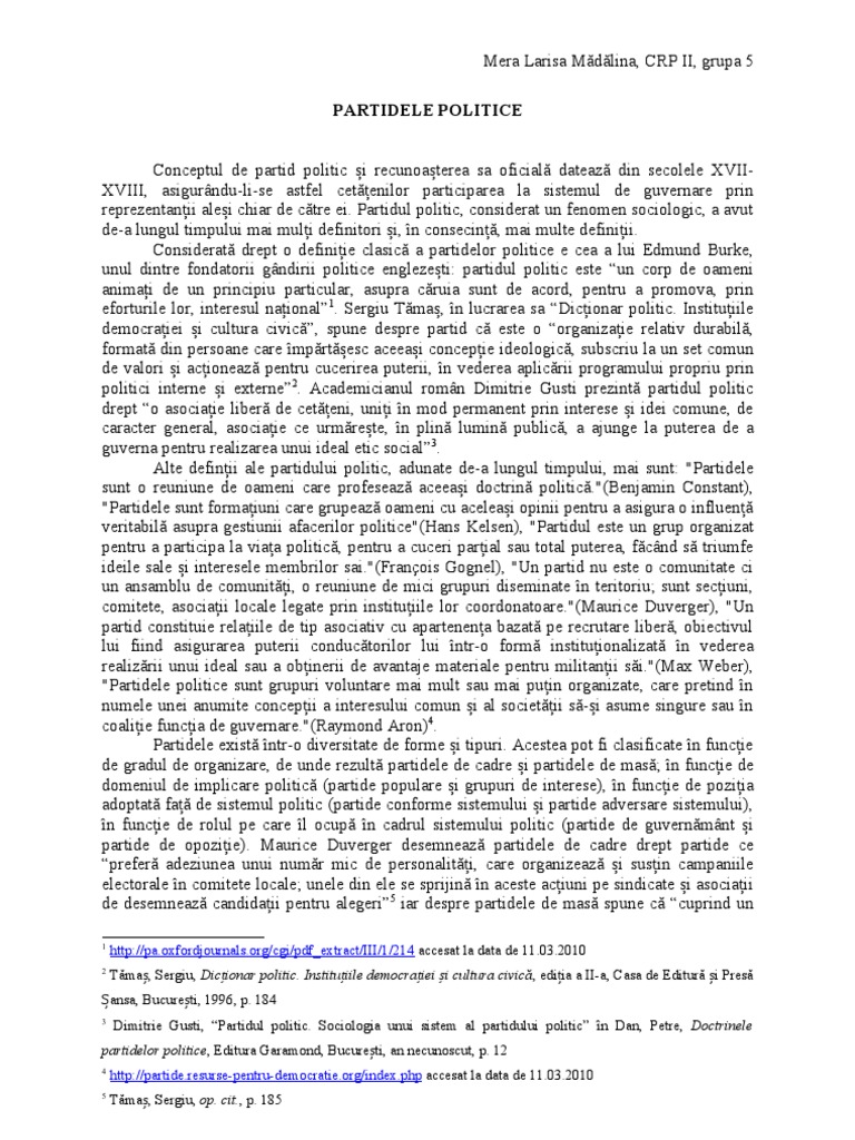 Partidele Politice | PDF