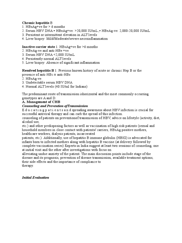 Chronic Hepatitis B 1 | PDF