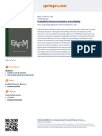 Probabilistic Fracture Mechanics and Reliability: Printed Book