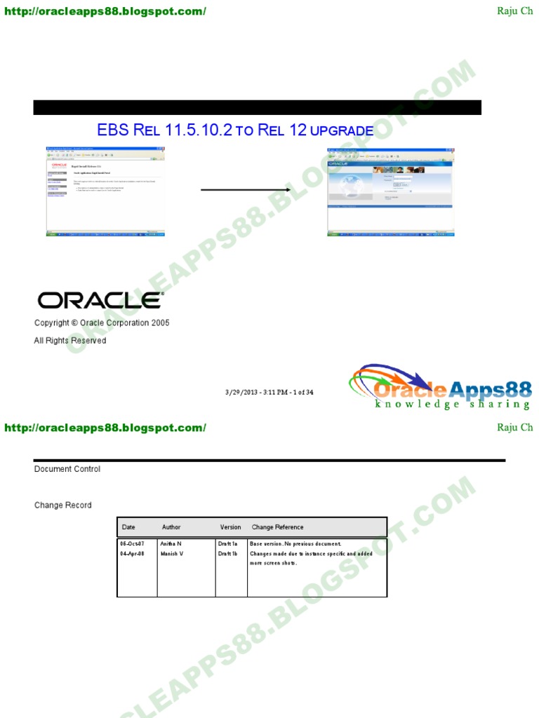 TO - R12 - Upgrade PDF | PDF | Oracle Database | Databases