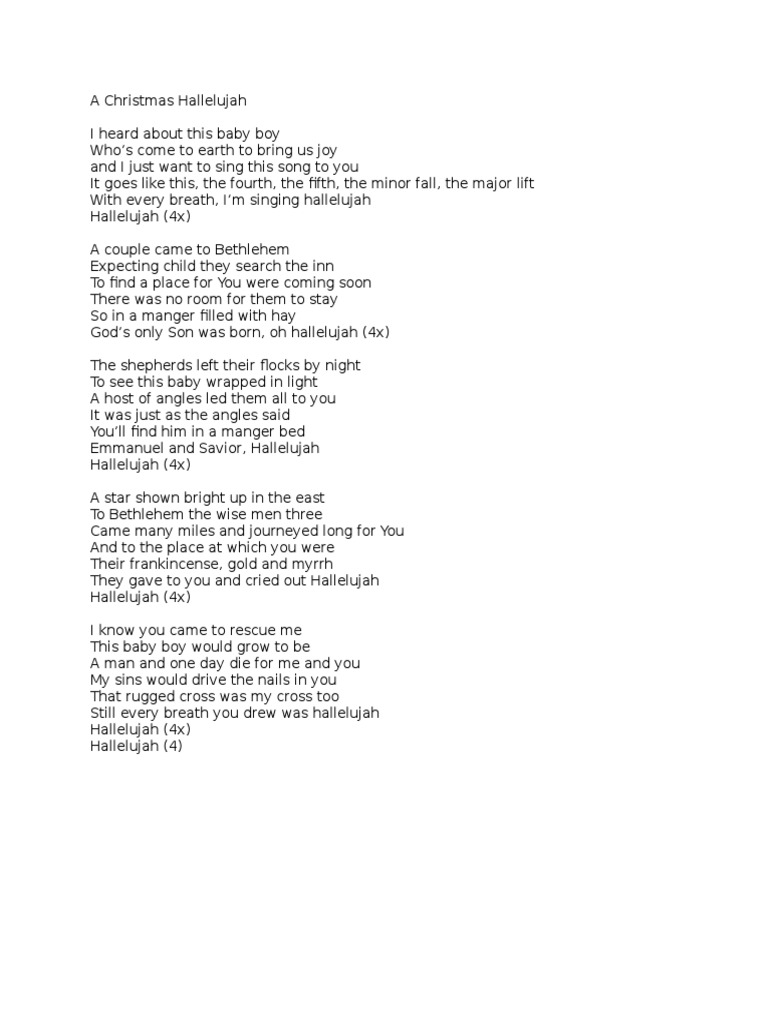 a christmas hallelujah | pdf