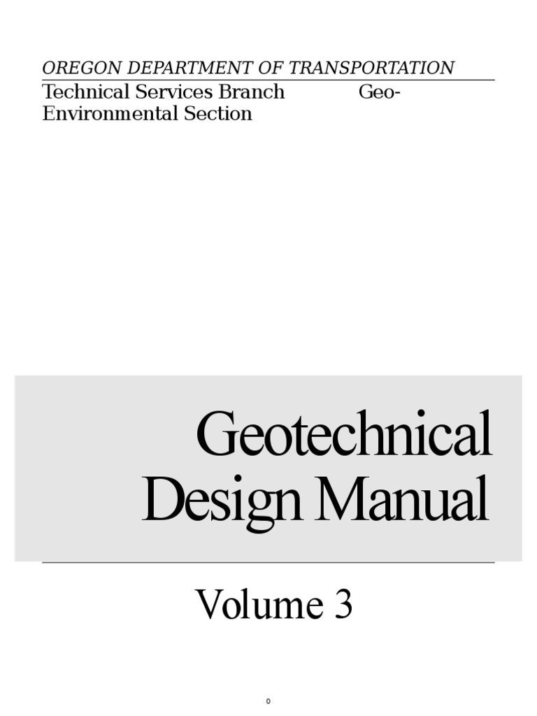 ODOT Geotechnical Design Manual Volume 3 | PDF | Geotechnical ...