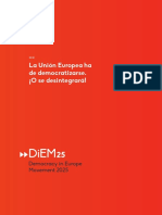 El Brexit: La Unión Europea Ha Democratizarse. ¡O Se Desintegra! Manifiesto Del DiEM25