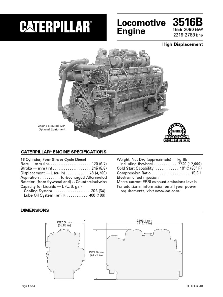 3516B Loco | PDF | Engines | Relay