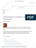 Introduction to Monte Carlo Simulation - Excel