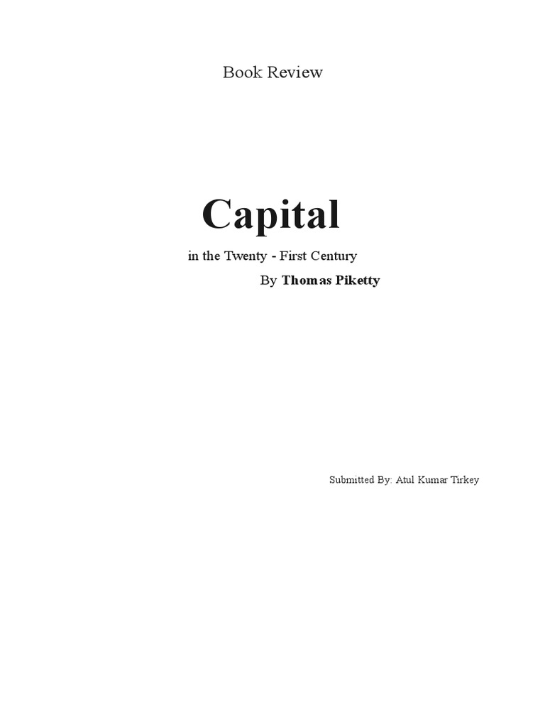 Book Review - Capital in The Twenty First Century | PDF | Thomas ...