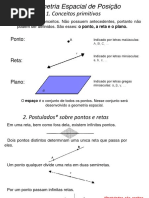 Geometria Espacial de Posição - Resumo
