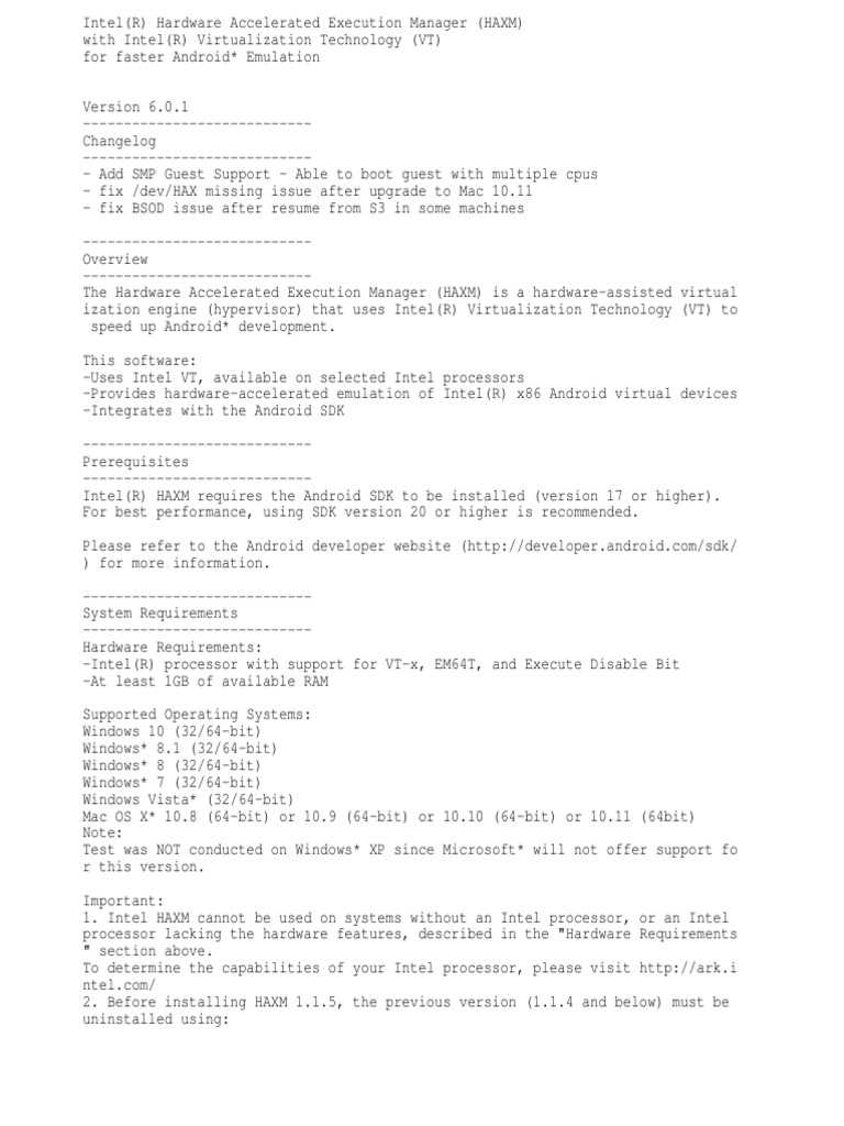 Android emulator intel haxm mac os