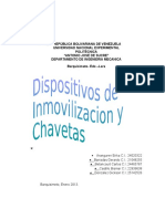 Dispositivos de Inmovilizacion y Chavetas