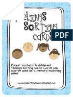 Feelings Sorting Cards PDF