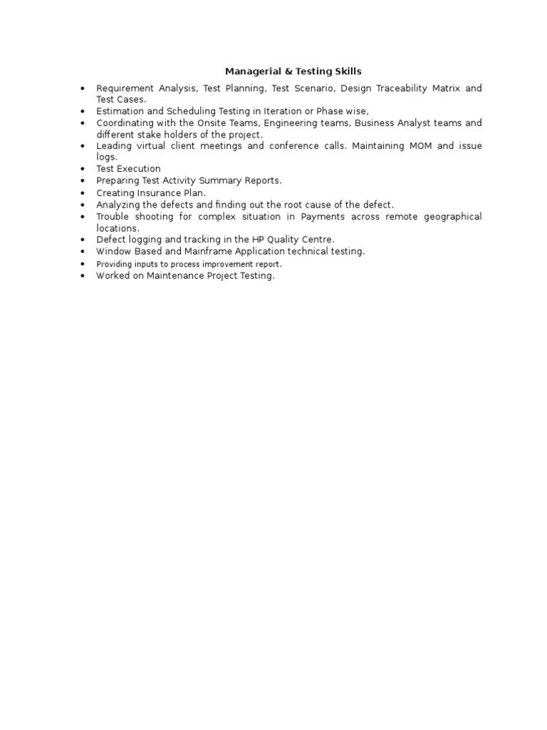 Managerial Skills in Software Testing | PDF