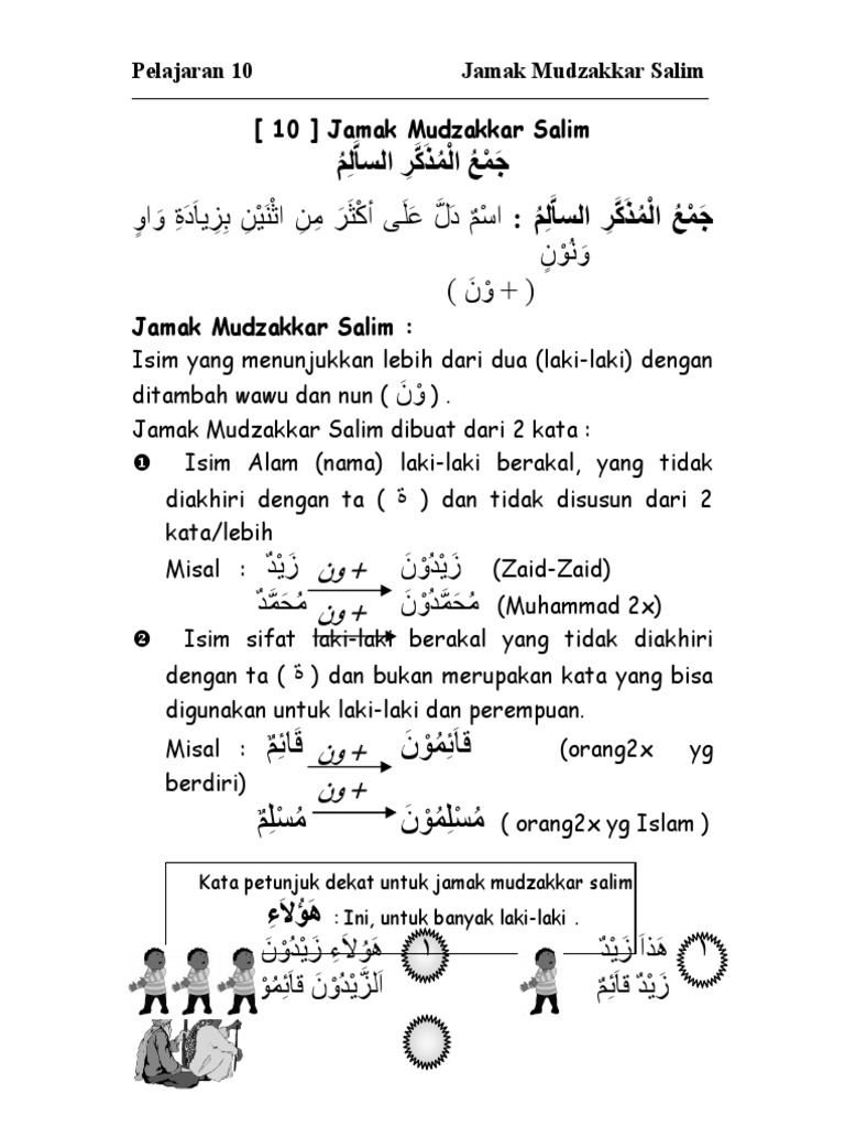 Nahwu 10 Jamak Mudzakkar Salim