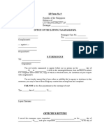 KP Form No. 09 - Summons - PB